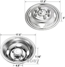 16 8-Lug Wheel Simulators Stainless Steel withBolt Kit Fits E350/E450 1992-2021