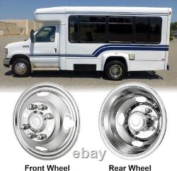 16 8-Lug Wheel Simulators Stainless Steel withBolt Kit Fits E350/E450 1992-2021