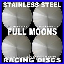 16 FULL MOON HOT ROD RACING DISC HUB CAPS SOLID WHEEL COVERS RIMS New Set of 4