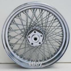 16 X 3 80 Spoke Front Rear Chrome Wheel Flat Sprocket 73-84 Harley FX XL Shovel