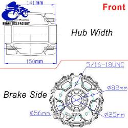16 x 3.5 Chrome Fat Spoke Front Rear Wheel Rim Set for Harley Touring Softail