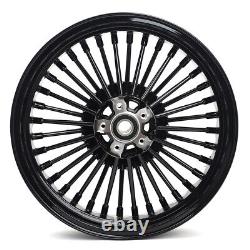 16x3.5 Fat Spoke Wheels for Harley Softail Slim FLSL 2012-2021 Gloss Black