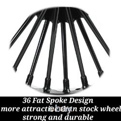 16x3.5 Fat Spoke Wheels for Harley Softail Slim FLSL 2012-2021 Gloss Black