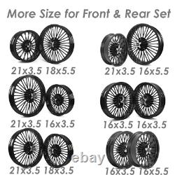 16x3.5 Fat Spoke Wheels for Harley Softail Slim FLSL 2012-2021 Gloss Black