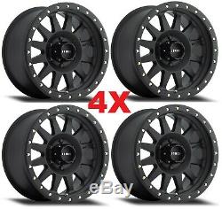 17 Black Wheels Rims Tires 33 12.50 33x12.50r17 Mud Mt Method Fuel Mr304