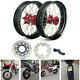 17 FOR Honda Supermoto Wheel Complete Set Rims Hubs Rotors CRF250 CRF450 R X