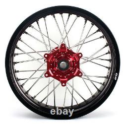 17 FOR Honda Supermoto Wheel Complete Set Rims Hubs Rotors CRF250 CRF450 R X