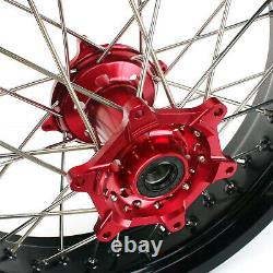 17 FOR Honda Supermoto Wheel Complete Set Rims Hubs Rotors CRF250 CRF450 R X