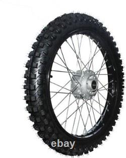 17 Front & 14 Rear Rim and Tire Set with 4-Bolt 190mm Brake Rotors Disc Brake