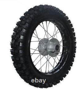 17 Front & 14 Rear Rim and Tire Set with 4-Bolt 190mm Brake Rotors Disc Brake