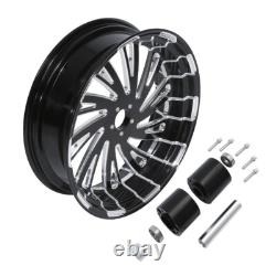 18'' Front & Rear Wheel Rim Dual Hub Belt Pulley Fit For Harley Touring 2009-23