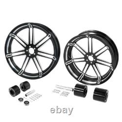 18 Front Wheel Rear Wheel Rim Dual Disc Hub Fit For Harley Street Glide 09-23