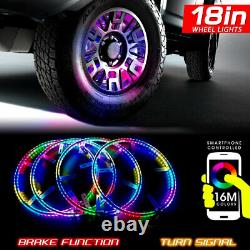 18 Inch RGB Wheel Lights for SUV Truck Sport Cars with 20 inch Wheels or Larger