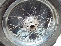 18 X 3.5 Spoke Chrome Wheels Harley Touring Softail 86-99 Vintage Front Rear