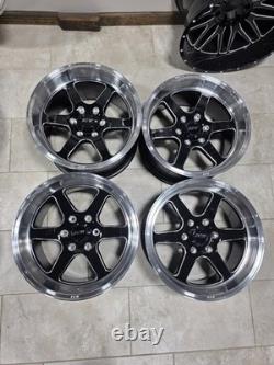 18x9.5 Front 18x10.5 Rear Scw Wheels 6x139.7 Gm Trucks 78.1 BORE Drag Pack