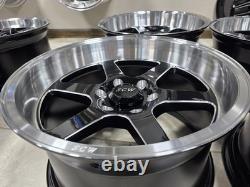 18x9.5 Front 18x10.5 Rear Scw Wheels 6x139.7 Gm Trucks 78.1 BORE Drag Pack