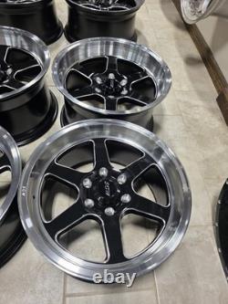 18x9.5 Front 18x10.5 Rear Scw Wheels 6x139.7 Gm Trucks 78.1 BORE Drag Pack