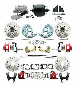 1964-72 A-Body D/S 4 Wheel Disc Brake Performance Conversion Kit, Red