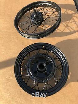 1969-78 Honda Cb750 Cb Cafe Racer Rims Wheels Front 19 Rear 16 Harley Spokes