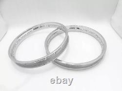 19 Front And Rear Steel Wheel Rim Pair For 40 Spokes Fits Royal Enfield