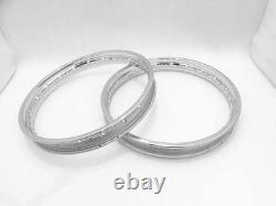 19 Front And Rear Steel Wheel Rim Pair For 40 Spokes Fits Royal Enfield