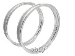 19 Front And Rear Steel Wheel Rim Pair For 40 Spokes Fits for Royal Enfield