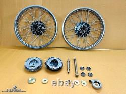 19 Half Width Hub Front& Rear Complete Wheel Rim Set Assey For Royal Enfield
