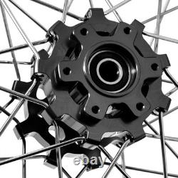 19 x 1.6 + 18 x 2.15 Front Rear Wheel Set Black For Talaria Sting MX5