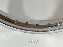19x1.85 wm2 40 hole chrome motorcycle rim wheel front rear