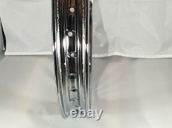 19x1.85 wm2 40 hole chrome motorcycle rim wheel front rear