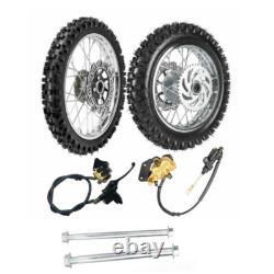 1.40x14 Front 60/100-14 & 1.85x12 Rear 80/100-12 Tire Wheel Rim kit for Pit bike