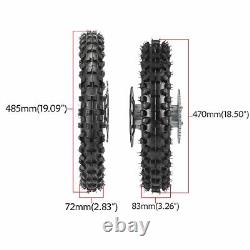 1.40x14 Front 60/100-14 & 1.85x12 Rear 80/100-12 Tire Wheel Rim kit for Pit bike