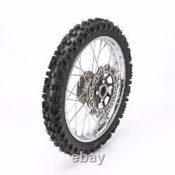 1.40x14 Front 60/100-14 & 1.85x12 Rear 80/100-12 Tire Wheel Rim kit for Pit bike