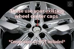 1 New 2011 12 13 2014 Ford Edge 20 Chrome Clad Wheel Skins Rim Covers Hub Caps