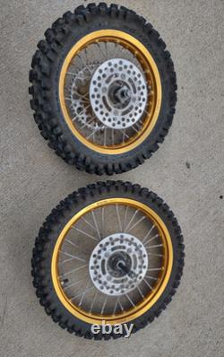 2002 2023 Kawasaki KX65 Excel Gold Wheel Rim Set Assembly Tires
