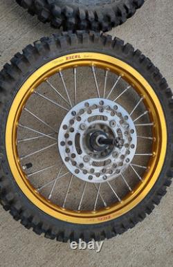 2002 2023 Kawasaki KX65 Excel Gold Wheel Rim Set Assembly Tires