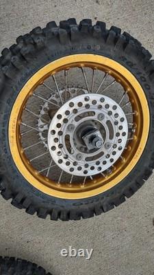 2002 2023 Kawasaki KX65 Excel Gold Wheel Rim Set Assembly Tires