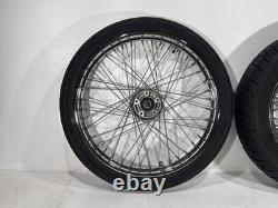 2003 Harley Dyna Wide Glide FXDWG OEM Front Rear Wheel Rim Tire Spoked 16 21