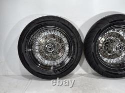 2005 Harley Softail Standard FXST OEM Front Rear Wheel Rim Tire Spoked