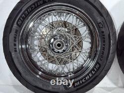2005 Harley Softail Standard FXST OEM Front Rear Wheel Rim Tire Spoked