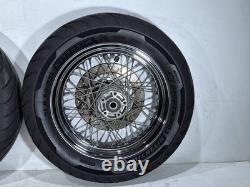 2005 Harley Softail Standard FXST OEM Front Rear Wheel Rim Tire Spoked