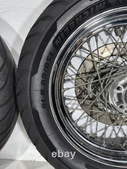 2005 Harley Softail Standard FXST OEM Front Rear Wheel Rim Tire Spoked