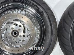 2005 Harley Softail Standard FXST OEM Front Rear Wheel Rim Tire Spoked