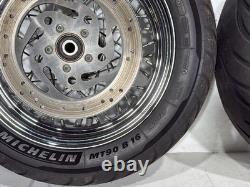 2005 Harley Softail Standard FXST OEM Front Rear Wheel Rim Tire Spoked