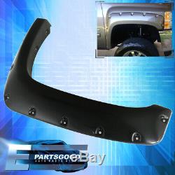 2007-2014 Chevy Silverado 1500 Ls Lt Pocket Rivet Style Wheel Well Fender Flares