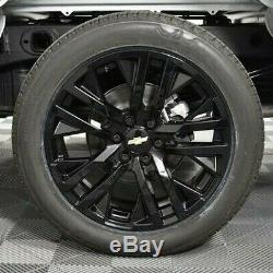 2015-2020 Chevrolet Silverado, Suburban, Tahoe (4) Black Wheel Bowtie Center Caps