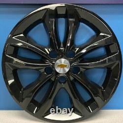 2016-2018 Chevrolet Malibu LT / Hybrid 17 Gloss Black Wheel Skins 7571-GB SET/4