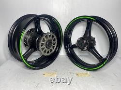2016 + Kawasaki ZX-10R FRONT & REAR RIMS WHEELS Brake Disc Sprocket OEM