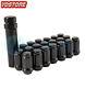 (20) Black Wheel Lug Nuts + Lock Key 12x1.5 5X114.3 to 5X4.5 for Chery JDM Honda