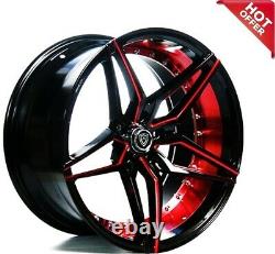 20 MARQUEE M3259 WHEELS BLACK RED RIMS 5x120 FIT CHEVY CAMARO SS